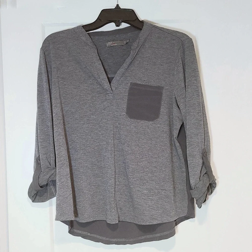 Prana Ashlyn Gray Heathered Top